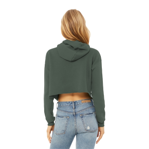 BELLA+CANVAS Women's Sponge Fleece Cropped Fleece Hoodie.